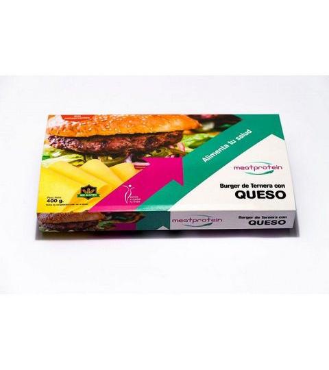 MEAT PROTEIN- BANDEJA DE 4 HAMBURGUESAS TERNERA QUESO ( 400 g )