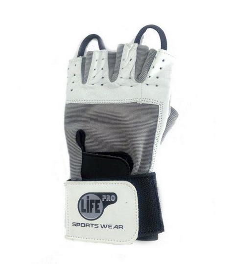 LIFE PRO- GUANTES BLANCO CON MUÑEQUERA